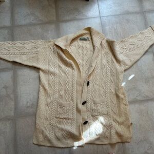 Aran Crafts Ivory Wool Sweater